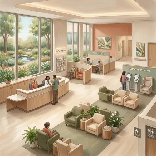 Welcoming Hospital Lobby for Ostomized Patients