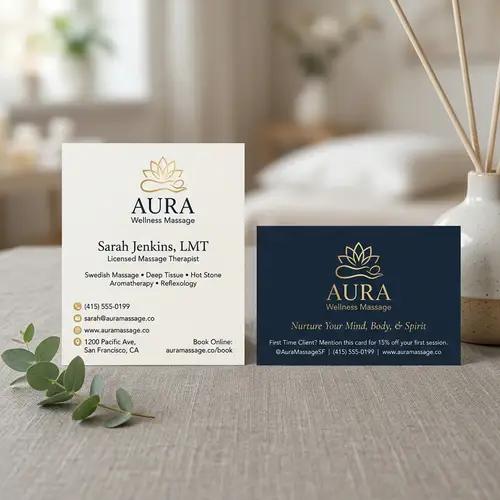 Elegant Massage Card Design for Professionals