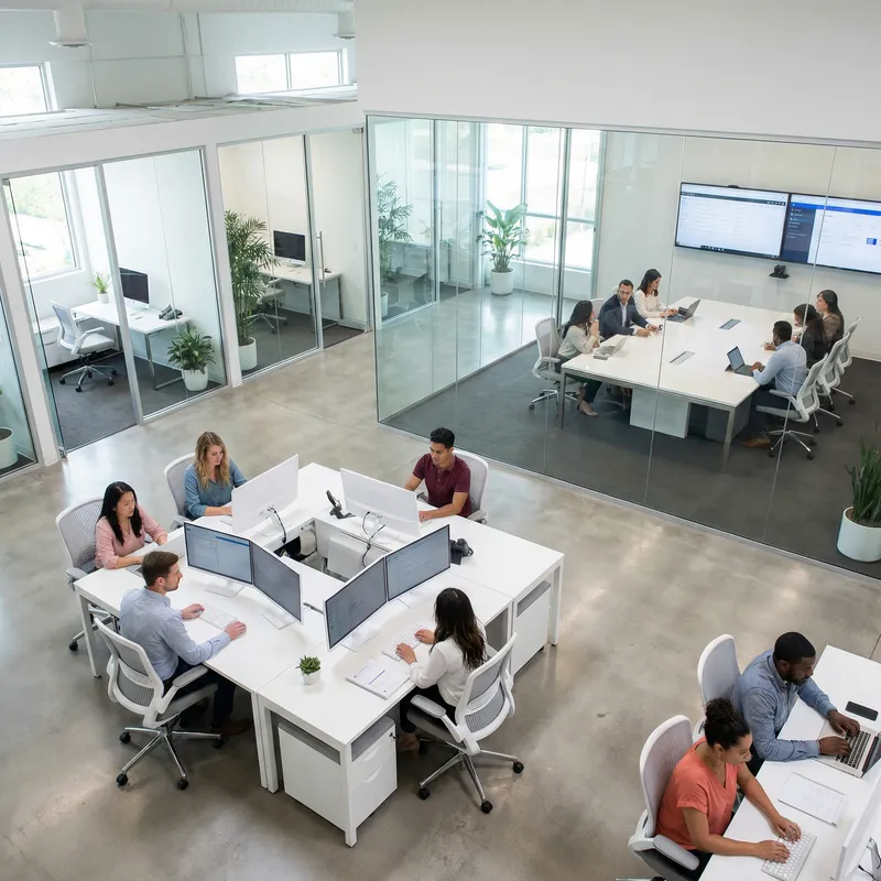 Modern Workplace Environment | Spacious Office with Diverse Workforce