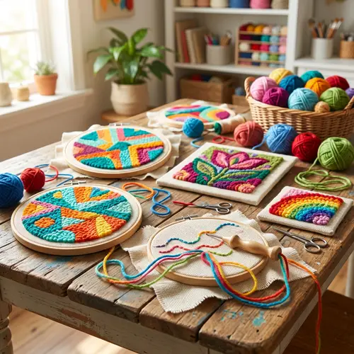 Colorful Punch Needle Projects for Beginners | Showcase Your Skills