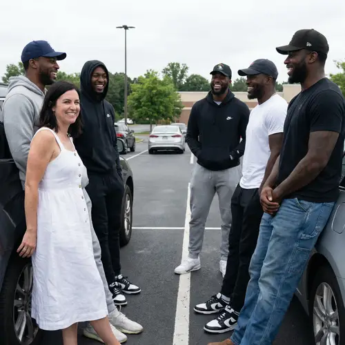 Married Woman in White Dress Surrounded by Thugs
