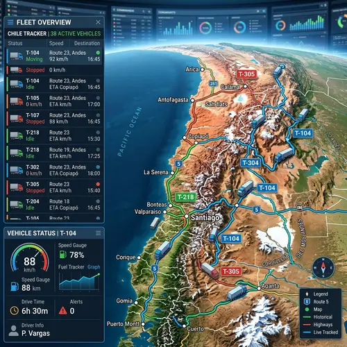Advanced GPS Truck Tracking System in Chile