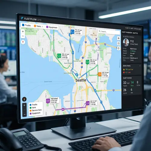 GPS Fleet Tracking System - Real-time Vehicle Monitoring