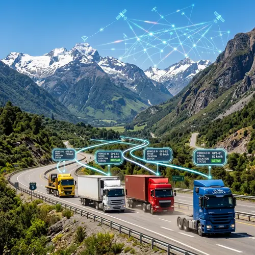 Fleet GPS Tracking in Chile | Trucks on Scenic Highway