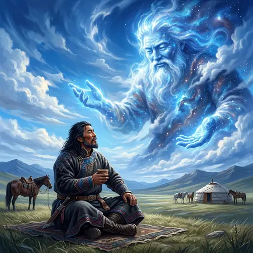 Tengri the Sky God in Conversation with Mongolian Nomad