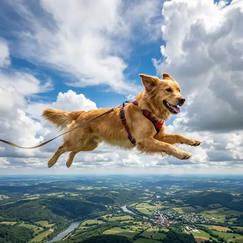 Dog Flying in the Sky - Amazing Aerial Adventure