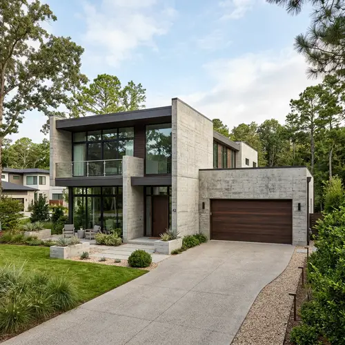 Concrete 2-Storey Modern House with Garage