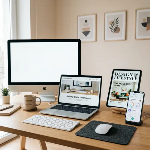 Modern Mockup Images for Desktop, Laptop, Smartphone & Tablet