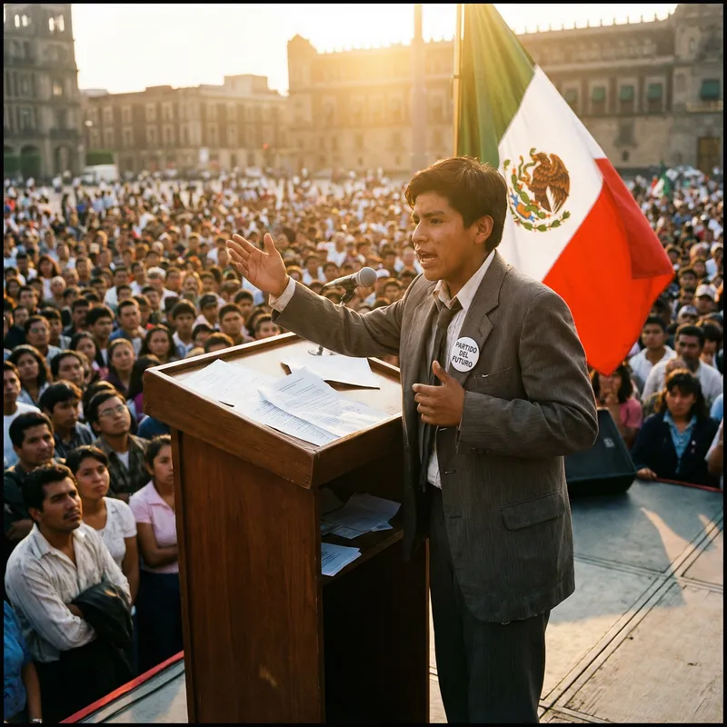 Hispanic Teenage Boy Presidential Address | Mexico Leadership Moment