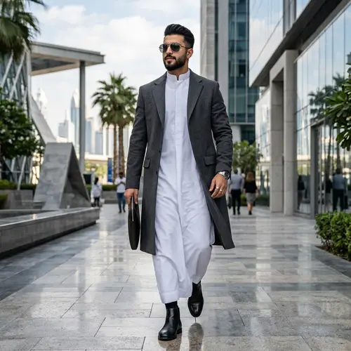 Modern Style Kandura and Long Line Coat