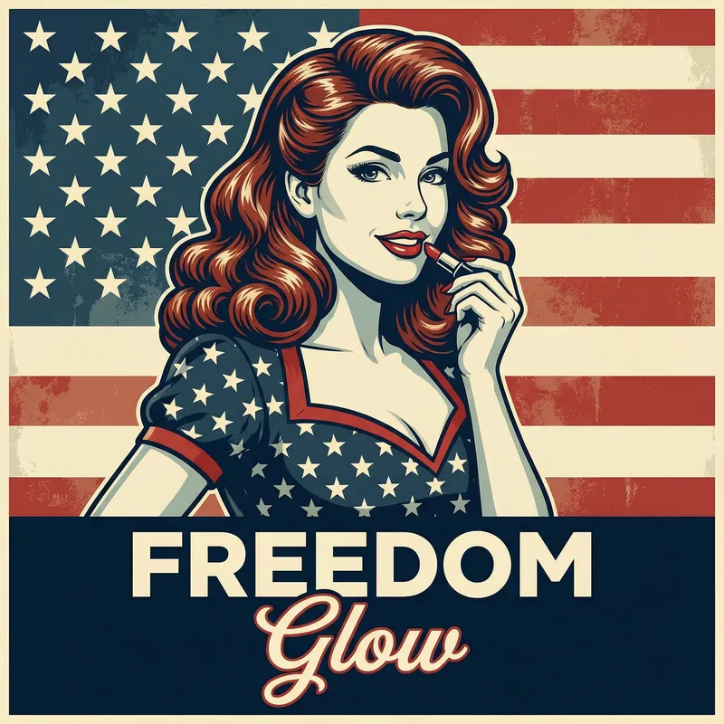Patriotic Pin-Up Art: Freedom Glow Inspiration