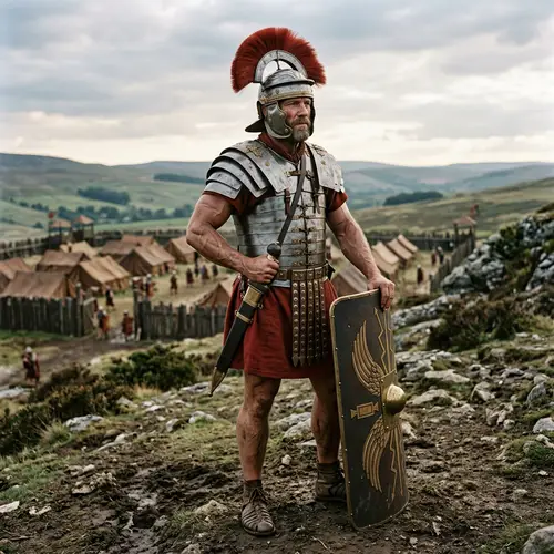 Muscular Roman Warrior - Strong and Fierce