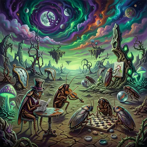 Surreal Landscape with Oversized Roaches | Bizarre & Beautiful