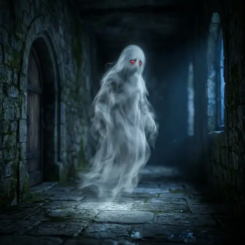 Ethereal Sad Ghost - A Haunting Image