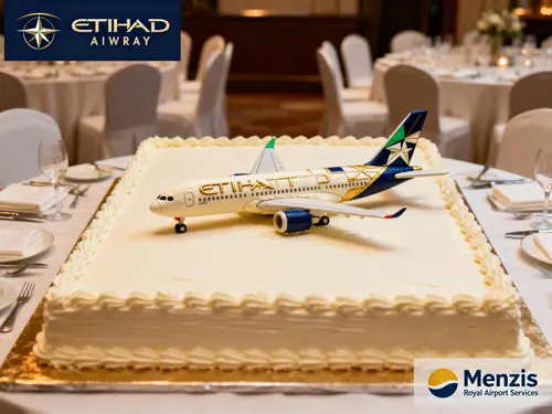 Etihad Airways Cream Cake Design for Events