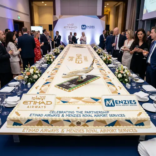 Etihad Airways Cream Cake Design for Events