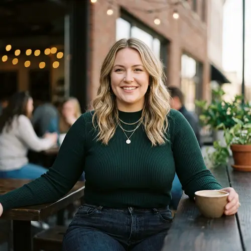 Attractive Busty Blonde Woman - Stunning Look