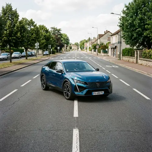 Peugeot 408 Car Parked in Middle of Road