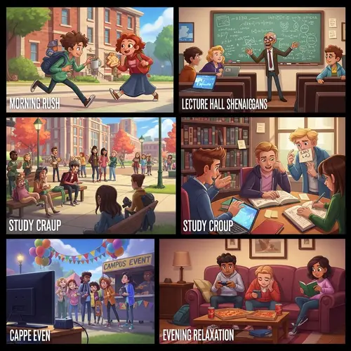 Experience Vibrant College Life Through Animation