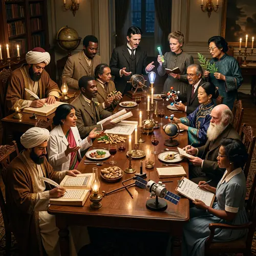 Top 10 Influential Scientists Who Changed the World - Dinner Table Gathering