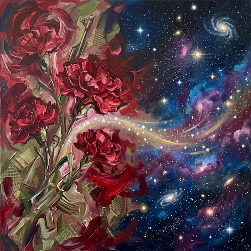 Abstract Carnation Revolution & Open Universe Art