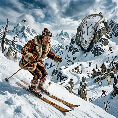 Salvador Dali Inspired Wintersport Art
