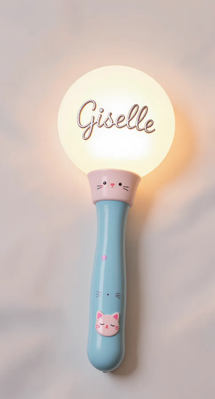 Personalized Giselle Light Stick with Cat Design Personalized Giselle Light Stick with Cat Design