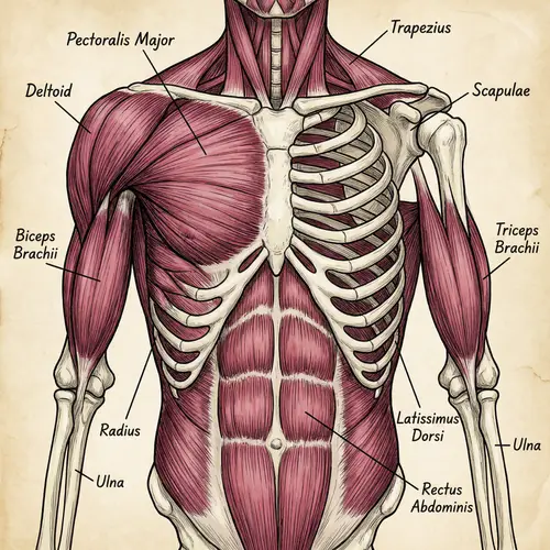Upper Body Skeletal Muscles | Anatomy Illustration