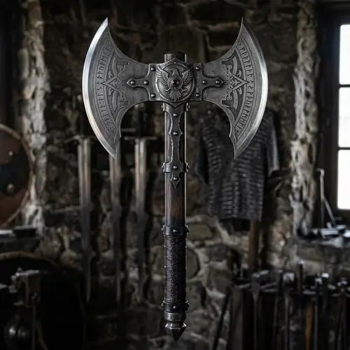 2-Bladed Battle Axe - Deadly Beauty in Symmetrical Design