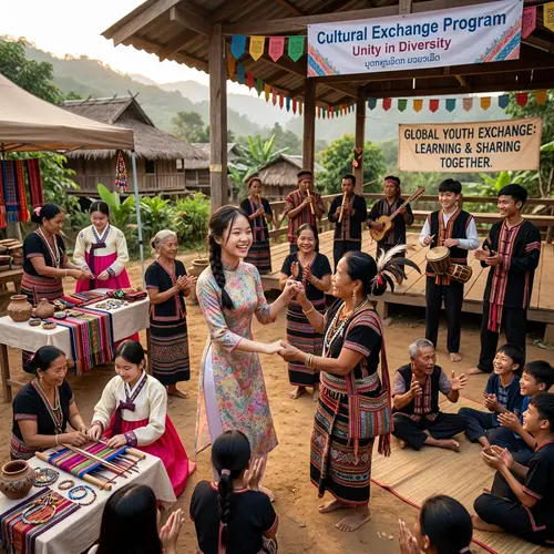 Cultural Exchange Program with Asian Teenage Girl