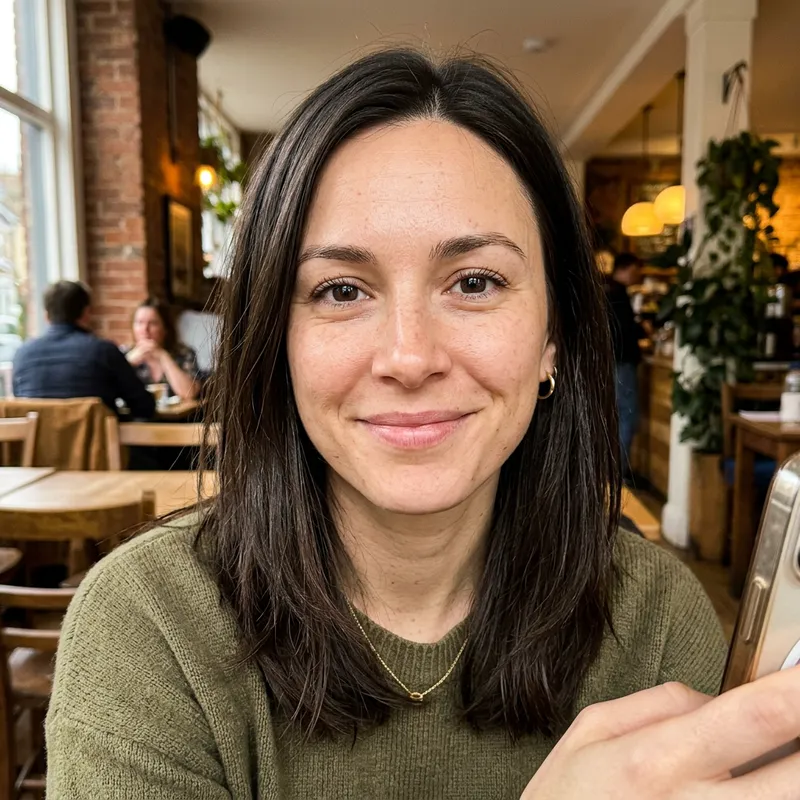 Realistic Selfie of 28-Year-Old Girl