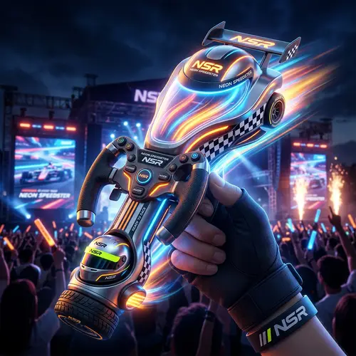 Kpop Lightstick with Race Car Driver Aesthetic Theme