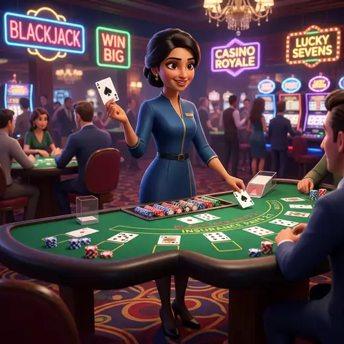 Casino Dealer Woman Animation Character | Online Gaming