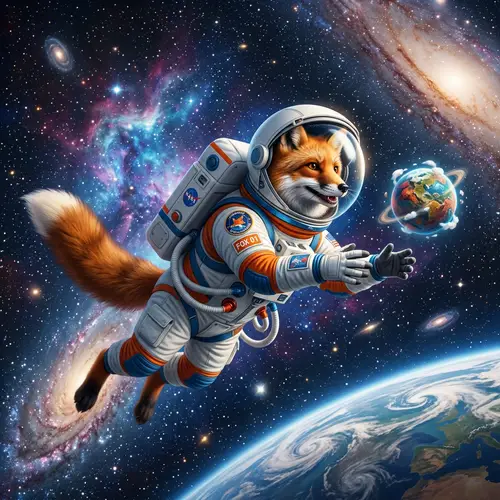 Red Fox Astronaut Space Adventure | Explore Planet in Space