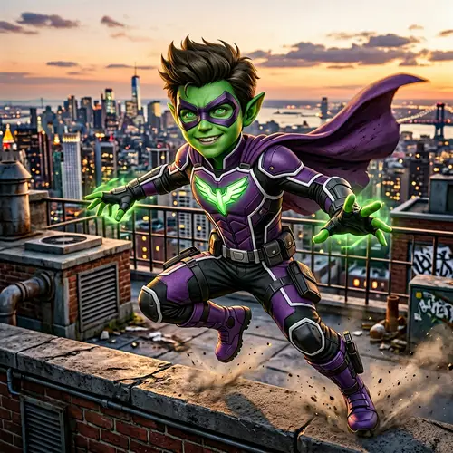 Teenage Superhero in Action | Unique Traits | Character Spotlight