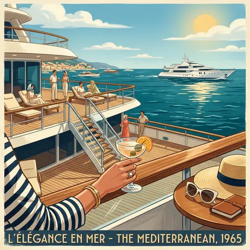 Luxury Yacht Experience: Retro Drawing Perspective