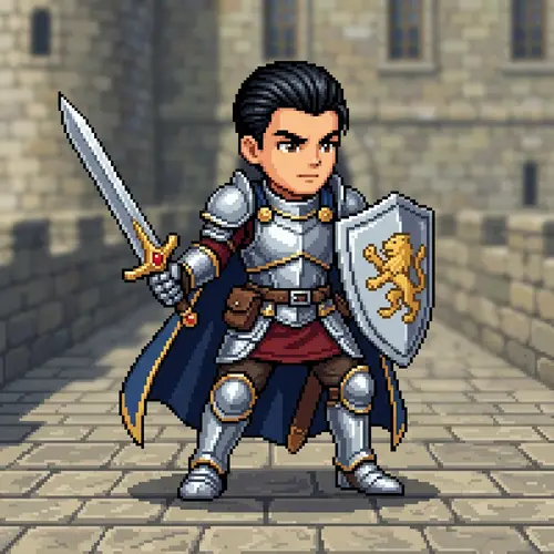 Handsome Warrior Boy Sprite in RPG Maker MZ Style