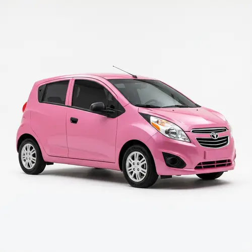 Shiny Bubblegum Pink Daewoo Matiz Car | Sleek Design
