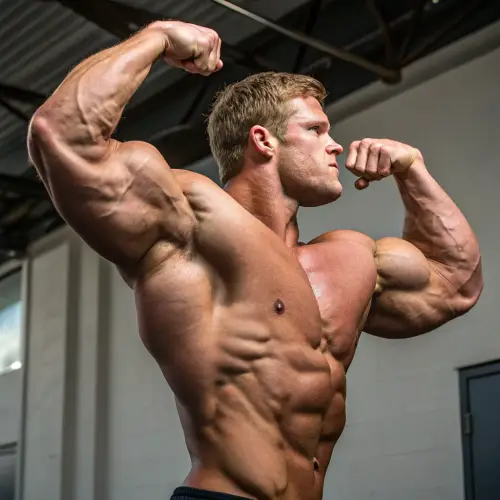 Massive Male Bodybuilder with Huge Biceps