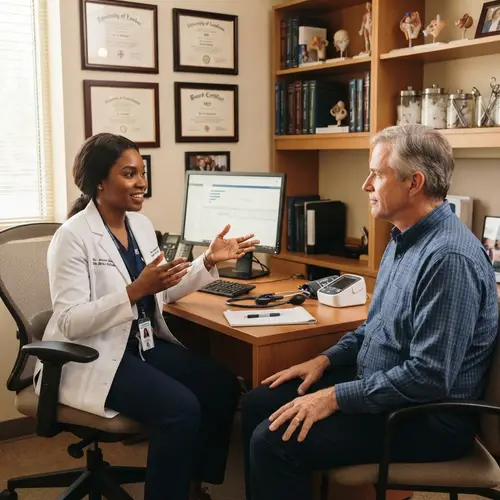 Compassionate Care: African Female Doctor & Patient