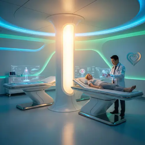 Futuristic Medical Facility with Advanced Technology