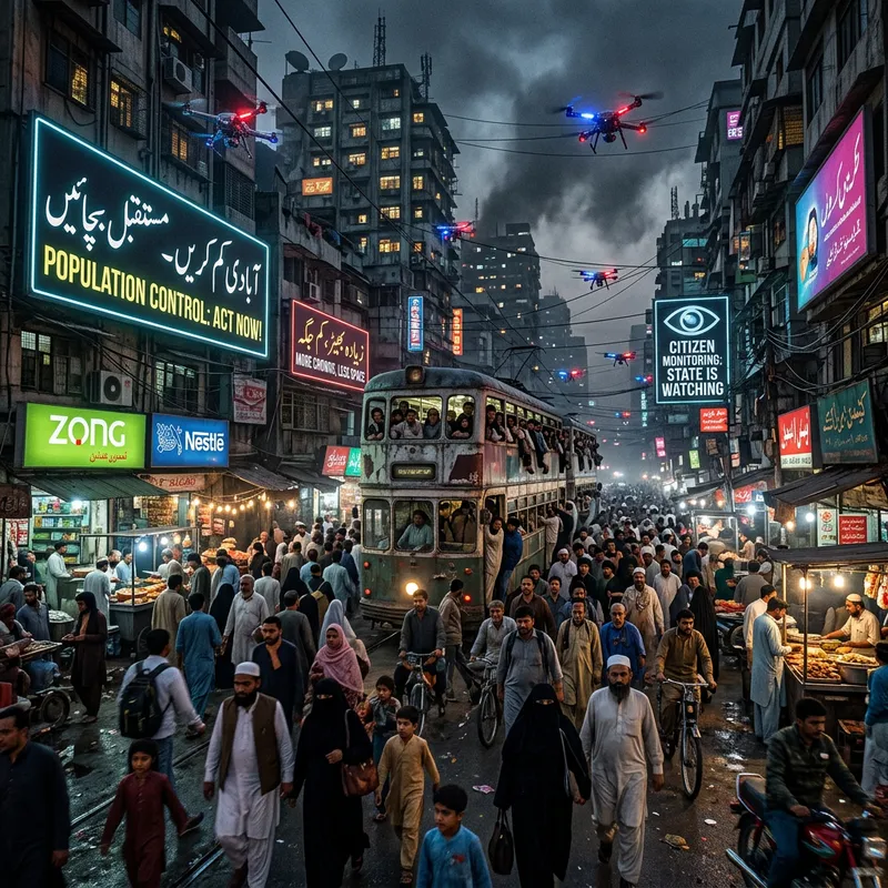 Urgency of Overpopulation in Pakistan | Dystopian Chaos Art