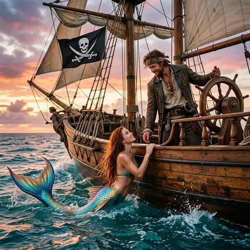 Handsome Pirate & Beautiful Mermaid in Love | Christopher Moody Ship