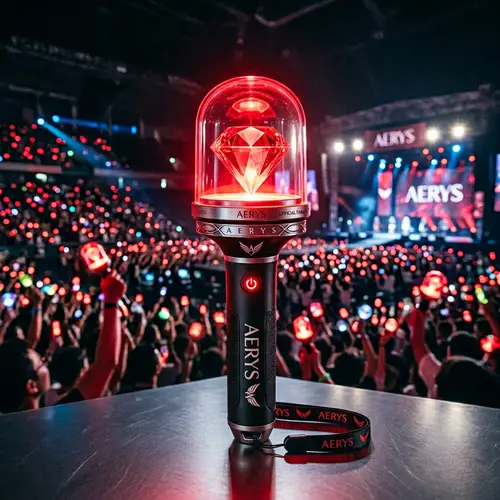 Aerys K-Pop Girl Group Red Lightstick with Diamond