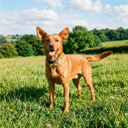 Perro: Loyal Dog in a Sunny Field
