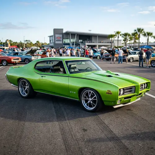 Lime Green Pontiac GTO: Custom Tires & Style