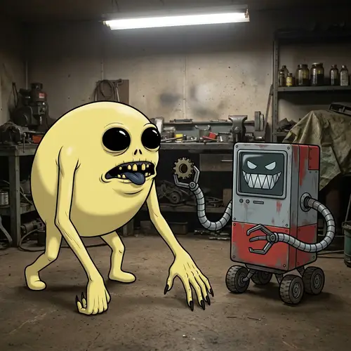 Unique Creature with Robotic Features and Distinct Look