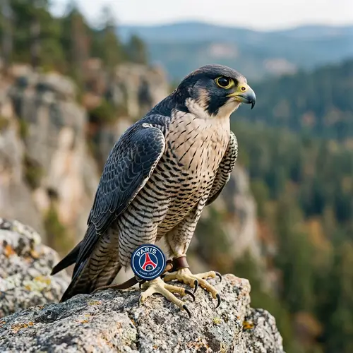 Peregrine Falcon with PSG Logo for WhatsApp Profile