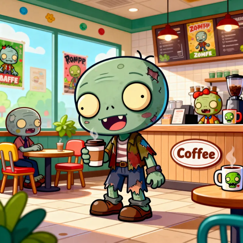 Chibi Zombie Cafe Animations Fun & Cartoon Style