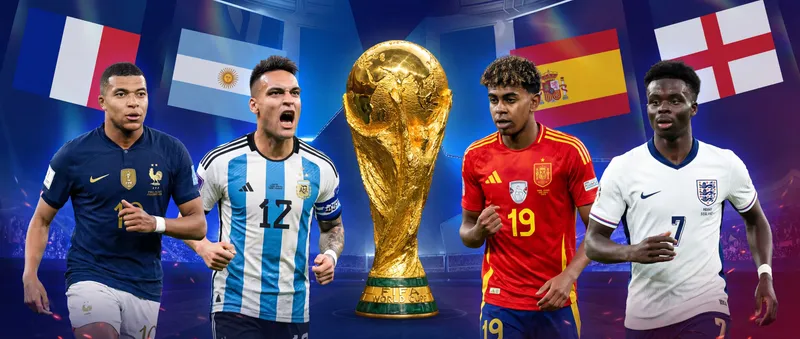 World Cup Trophy Design with National Team Kits